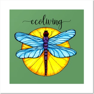 Ecoliving Dragonfly Posters and Art